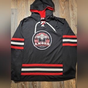 Anger Management Hockey Mens 2XL Sweatshirt Hoodie Black Red